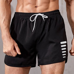 Men's Parallel Line Drawstring Shorts
