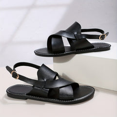 Women's Cross Strap Sandals Casual Ankle Strap Shoes