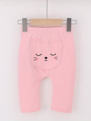 Cartoon Print Casual Trousers Baby Boys & Girls Spring & Autumn Pants
