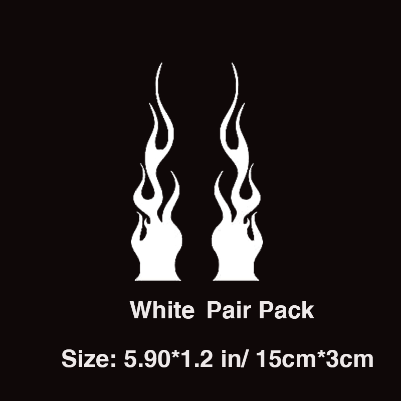 Flame Reflective Car Stickers Motorsports Stripe Stickers Waterproof