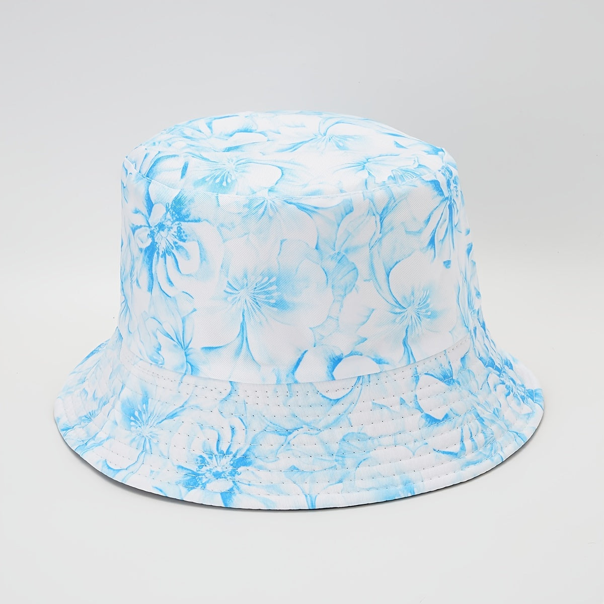 Vintage Print Reversible Bucket Hat Summer Beach Travel Fisherman Cap