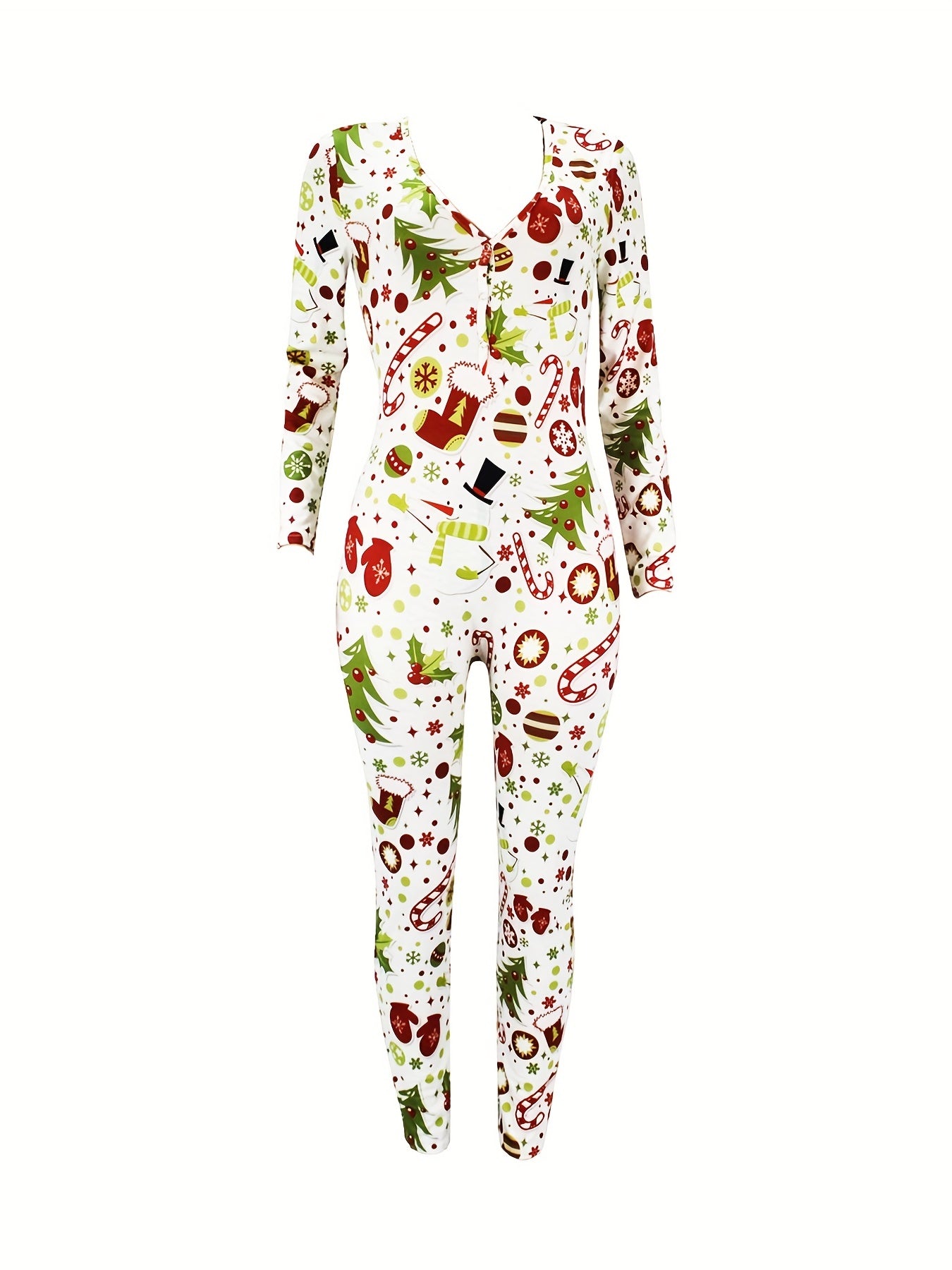 Christmas Print Lounge Jumpsuit Women's Loungewear