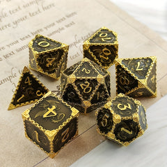 Heavy Metal Polyhedral Dice Set for RPGs MTG Pathfinder