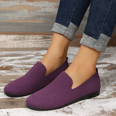 Women's Knitted Sock Loafers Breathable Slip On Shoes