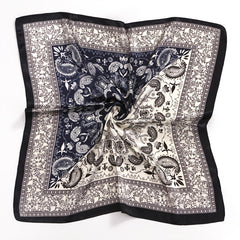 Floral Print Satin Scarf for Accessories