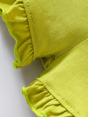 Comfy Baby Girls Ruffle Trim Loose Shorts