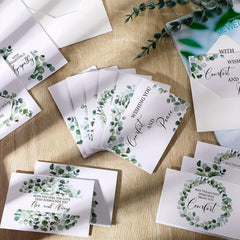 48 Pack Sympathy Cards With Envelopes Greenery Bereavement Watercolor Condolence