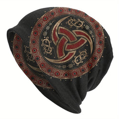 Viking Style Thin Beanie Hats Vegvisir Tree Of Life Pattern Ski Cap