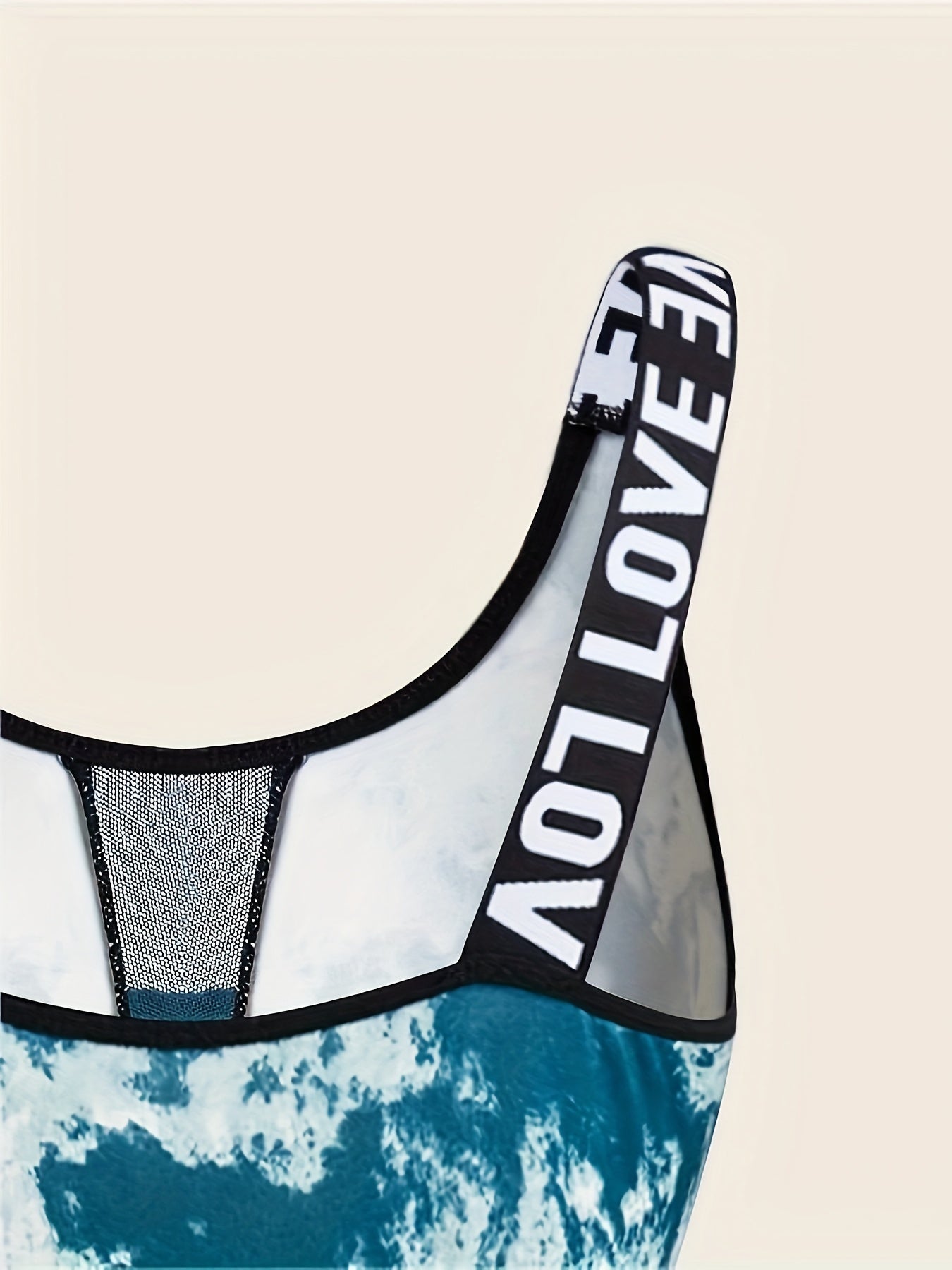 Letter Print Pajama Set Tank Top & Shorts Women's Sleepwear