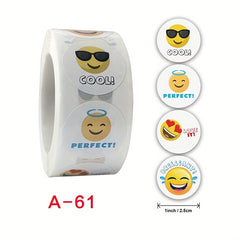 160pcs Emoticons Encouragement Stickers for Children Multiple Colors