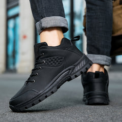 Men's Casual Hiking Shoes Non Slip PU Leather Outdoor Activities
