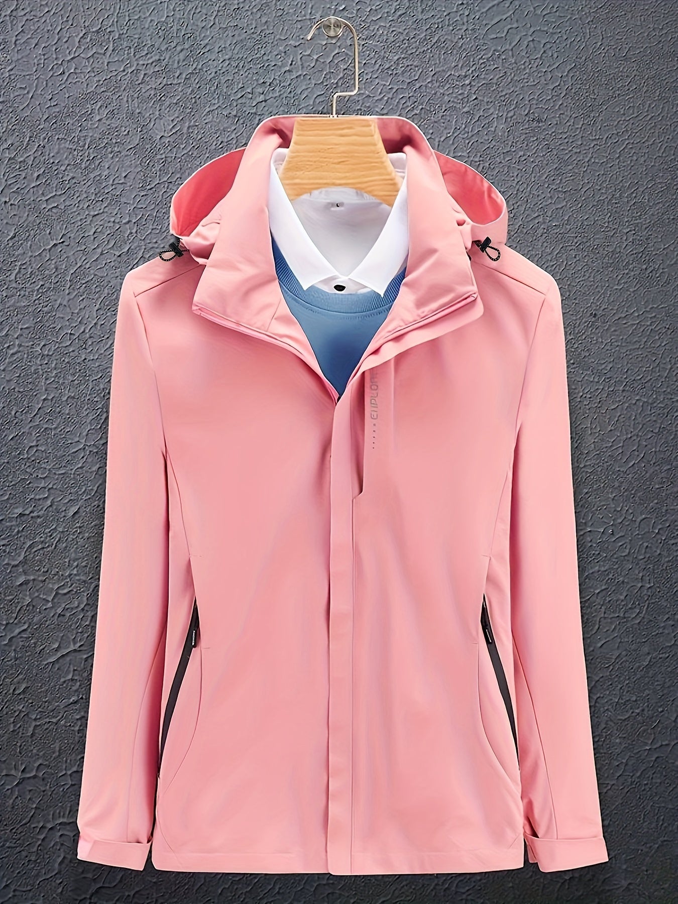Women's Soft Shell Ski Jacket Windproof & Waterproof Full Zipper Snow Coat