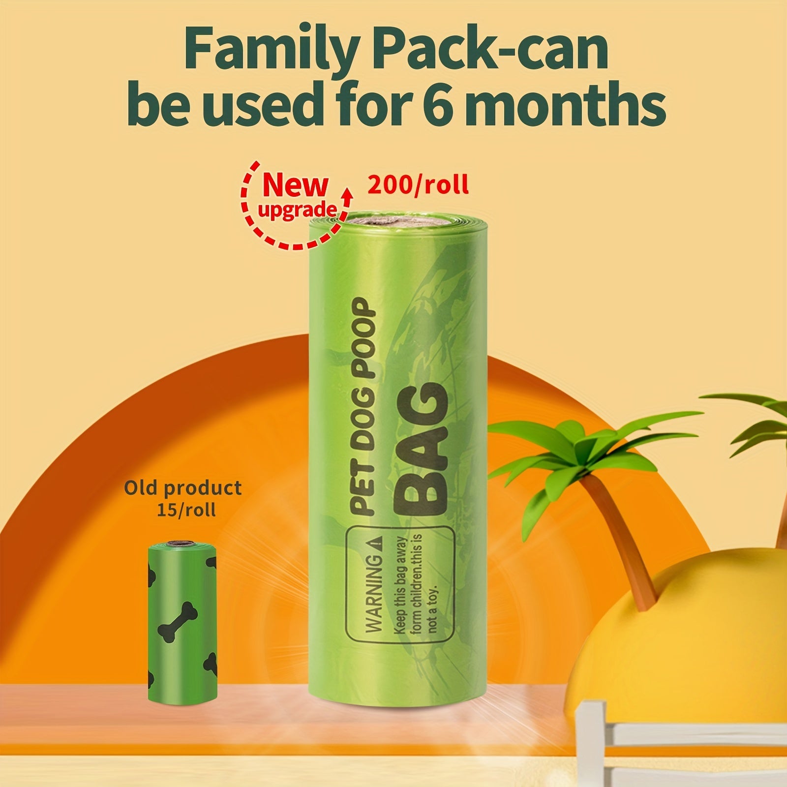 200-500 Dog Poop Bags Durable Leak-Proof Scented Pet Waste Bags