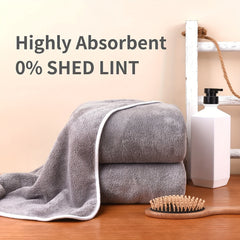 3pcs Microfiber Bath Towels 70 X 140cm Portable Absorbent & Quick Drying