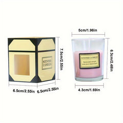 Windproof Glass Cup Plant Wax Scented Candle Indoor Hotel Fragrance