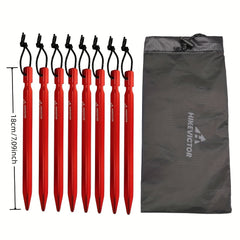 8pcs Aluminum Ground Nails Tent Stakes Reflective Rope Lightweight Tent Pegs
