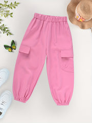 Kid Girls' Flap Pockets Casual Jogger Pants