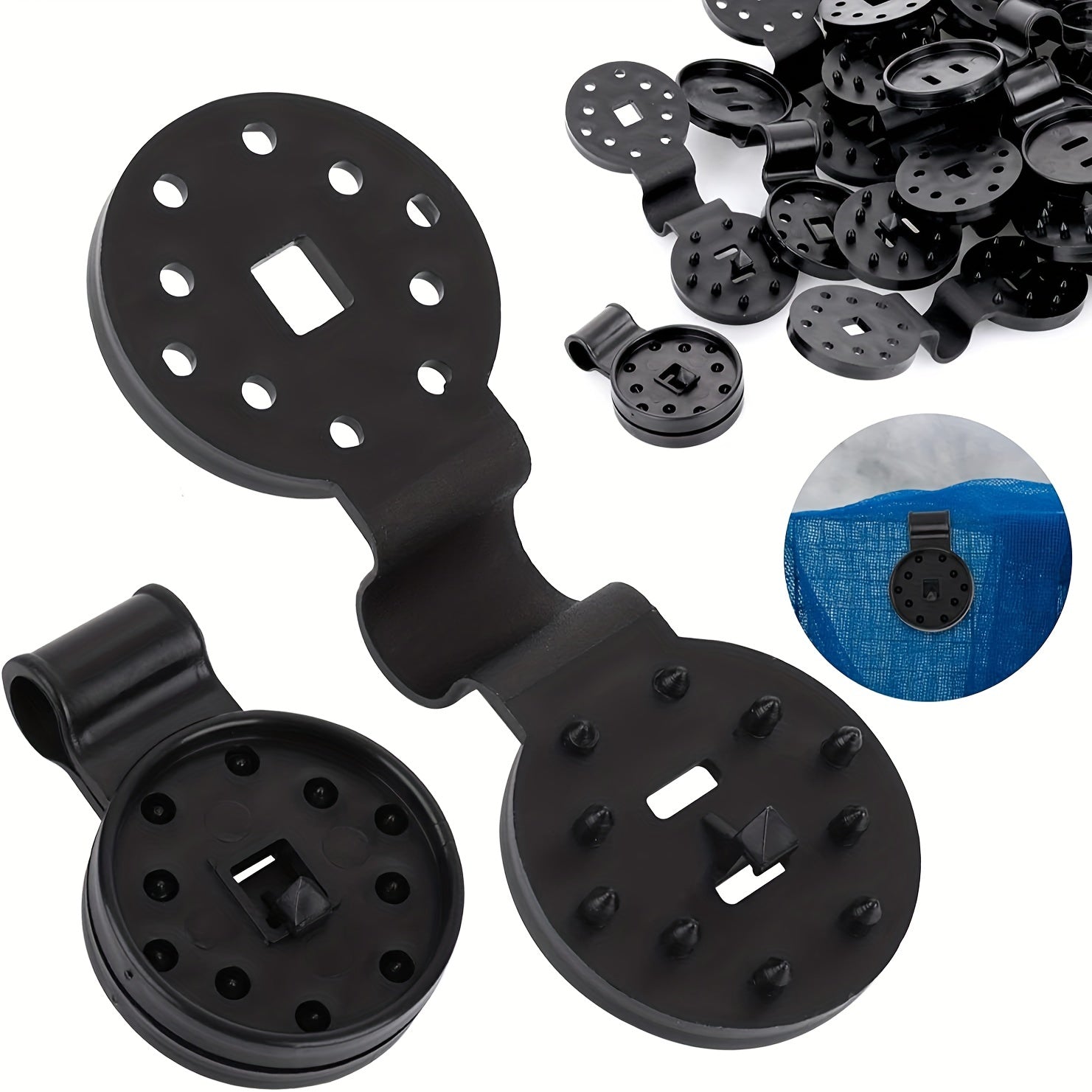 50pcs Shade Cloth Heavy Duty Lock Grips Greenhouse Shade Cloth Fix Clamp