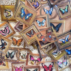 Vintage Butterfly Frame Stickers for DIY Albums & Journals