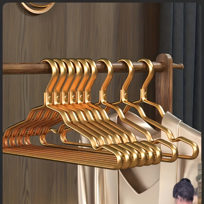 5pcs Metal Clothes Hangers Non-slip Adult Clothes Drying Org