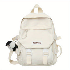 Preppy Style School Bag with Letter Patch