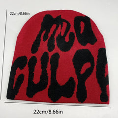 Letter Jacquard Knitted Hat Beanie For Men Women