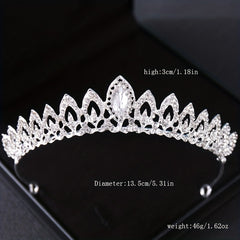 Princess Crown Rhinestone Headwear for Girls Birthday Party Dress Up