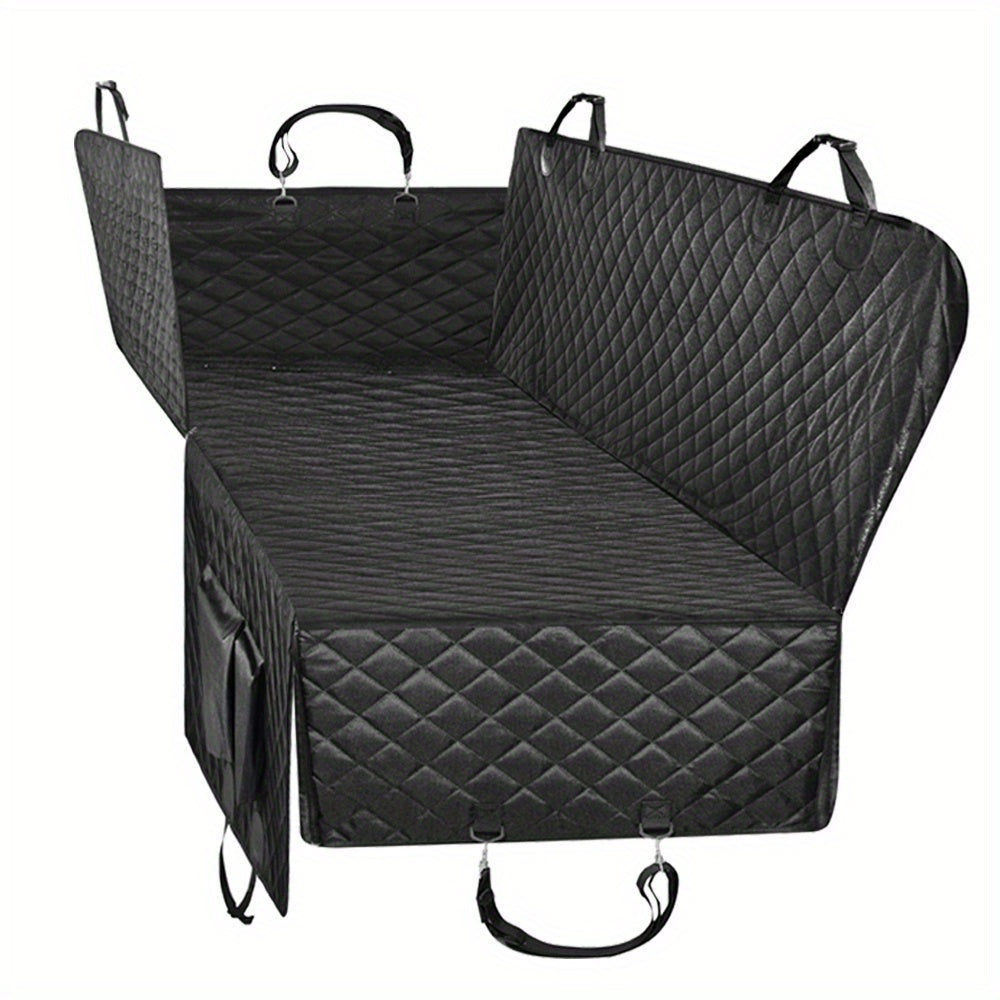 Waterproof Dog Car Seat Cover with Side Flaps - Hammock Convertible