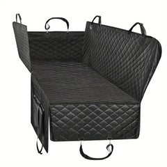Waterproof Dog Car Seat Cover with Side Flaps - Hammock Convertible