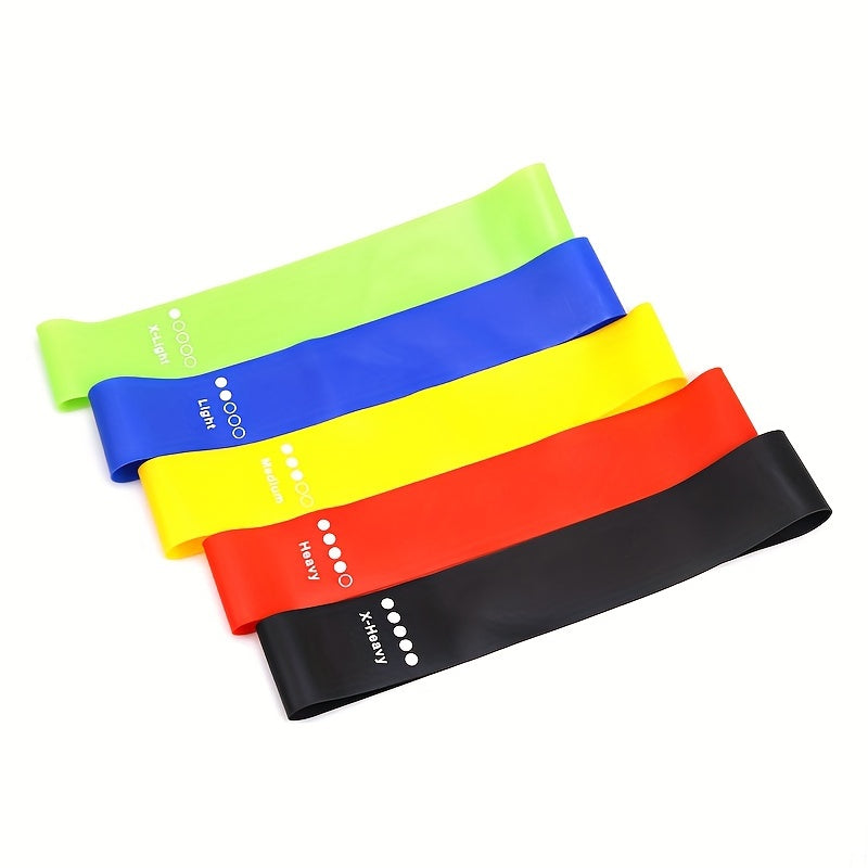 5pcs Yoga Resistance Bands Fitness Stretching Rope with Labels