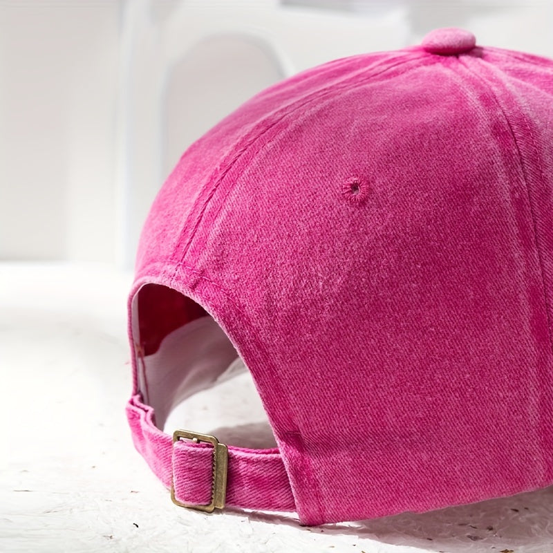 Washed Distressed Baseball Cap with BABIES Embroidery