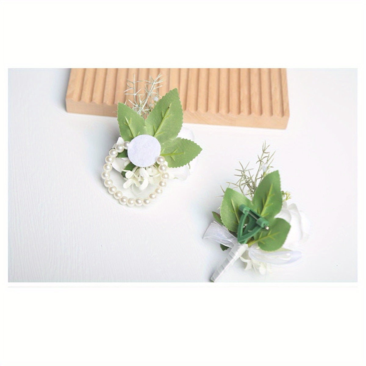 Wrist Corsage & Boutonniere Set for Bridal Wedding