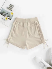 Women's Drawstring Shorts Solid Color