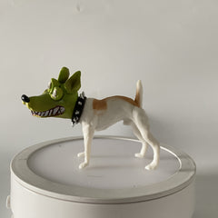 Game-Inspired Animal Model Figure & Green Dog Art Decor