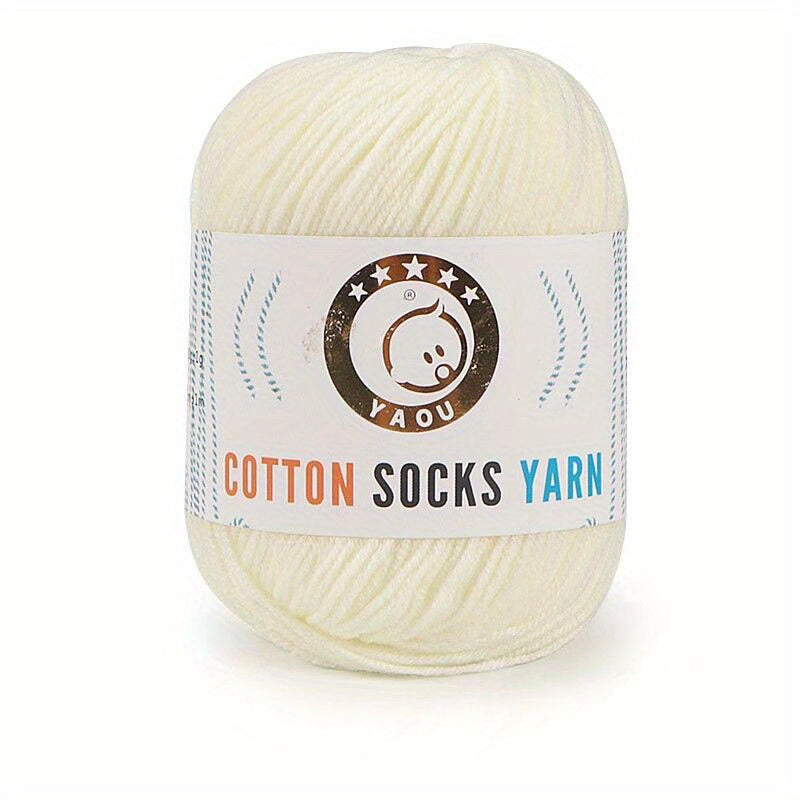 3 Strands Milk Cotton Wool Thread for Crocheting and Knitting DIY Doll Sweater