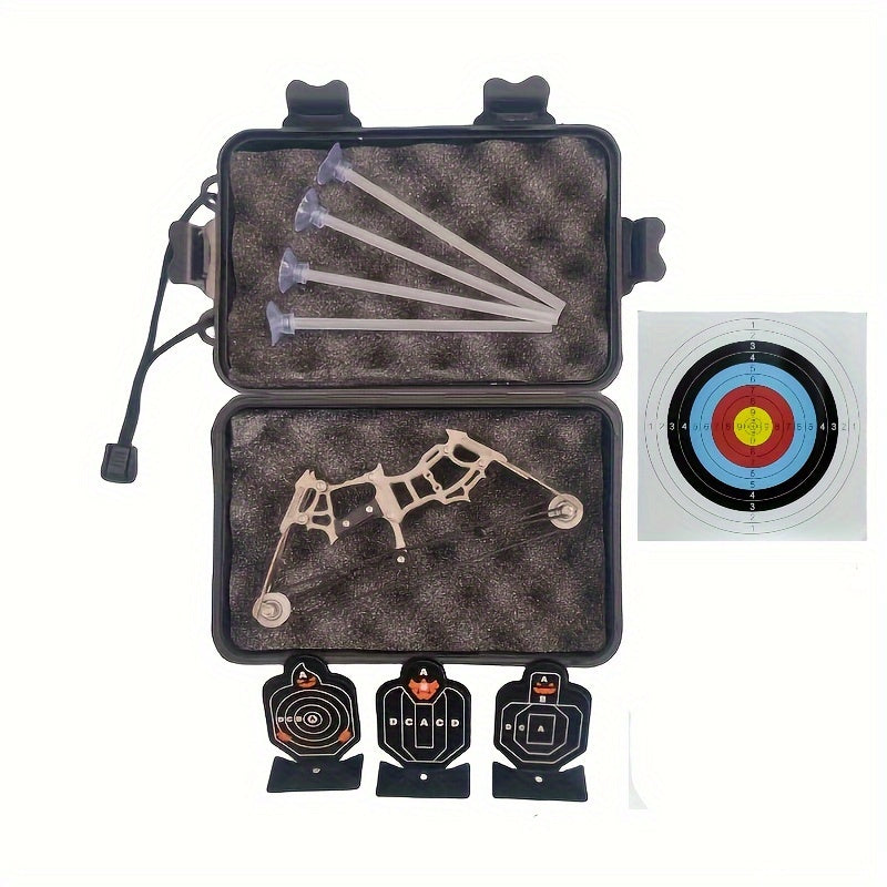 Mini Composite Bow Archery Set Stainless Steel Mini Bow Decompression Toy