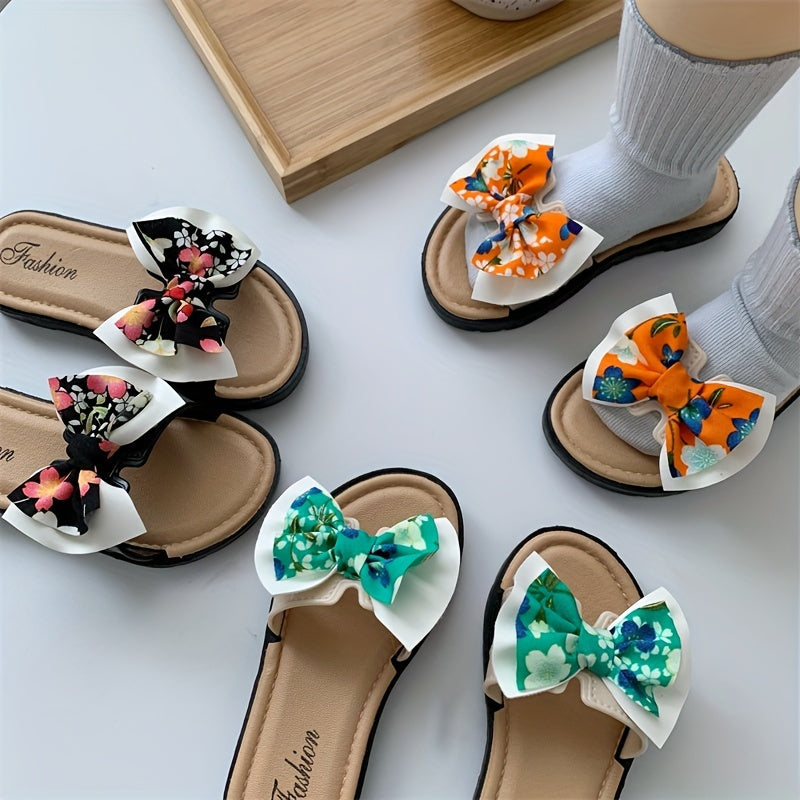 Girl's Bowknot Slippers Sweet Sandals