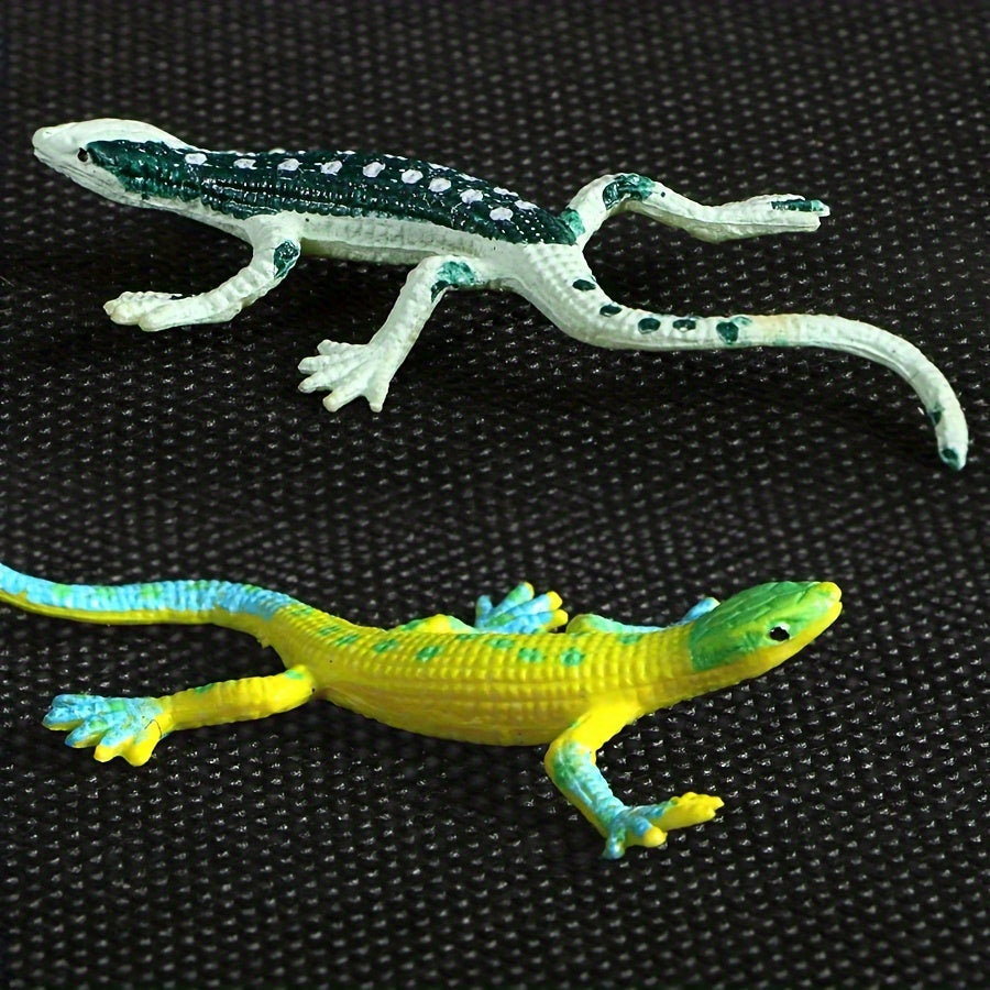 50pcs Colorful PVC Lizard and Amphibian Figurines Playset for Kids and Adults