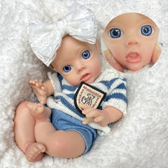 25cm Full Body Silicone Reborn Baby Dolls Painted Bebe Newborn Dolls Gift