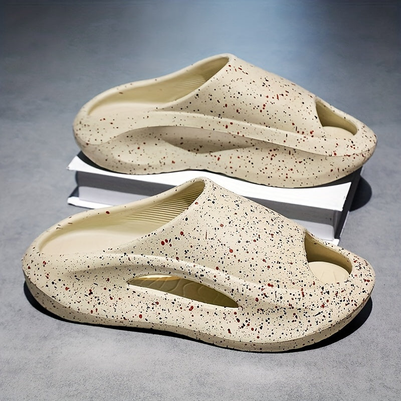 Men's Paint Dots Pillow Slides Non Slip Slippers Indoor Outdoor Shoes