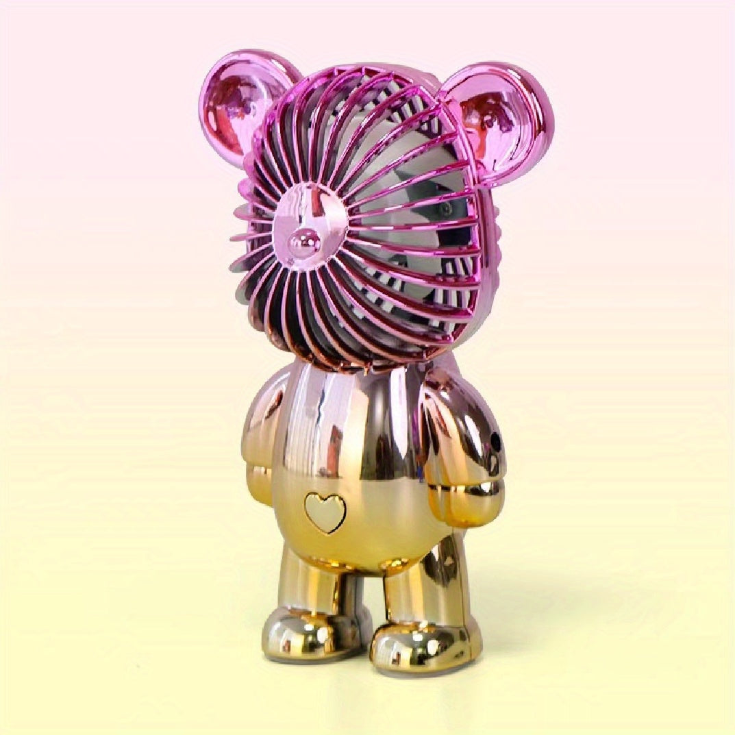 Bear Portable Fan Ultra Quiet Strong Wind 3 Speed Adjustable USB Powered Fan