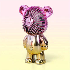 Bear Portable Fan Ultra Quiet Strong Wind 3 Speed Adjustable USB Powered Fan