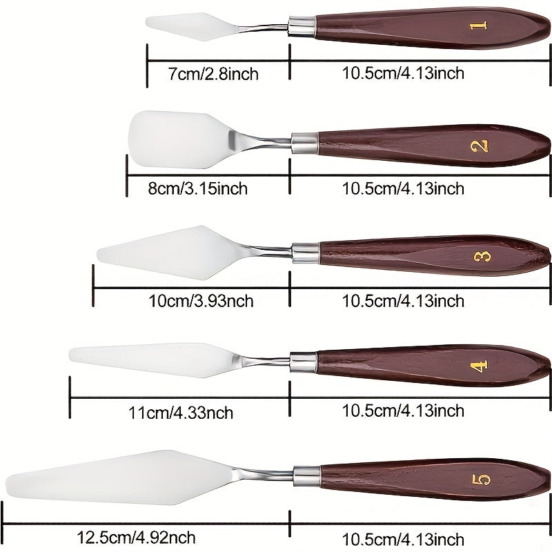 5pcs Painting Scraper Set for Art Palette Spatula