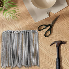 100pcs Landscape Nail Sets 50 Galvanized Garden Nails And 50 Washers Size 11