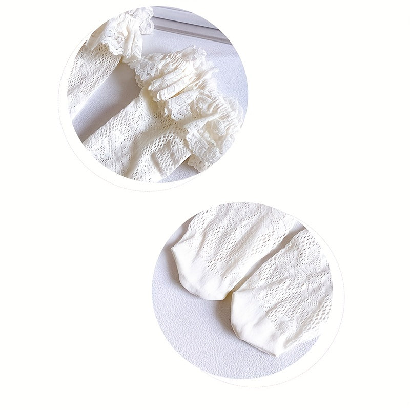 Girls Ruffled Lace High Socks Princess Cosplay Dress Accessories