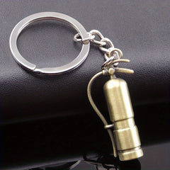 2pcs Mini Metal Fire Extinguisher Keychain Key Ring Pendant Keychain