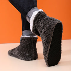 Men's Plush House Slippers Soft Shoes Fuzzy Casual