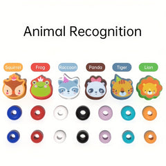 Kids Tri Track Animal Bead Maze Puzzle with Wooden Blocks