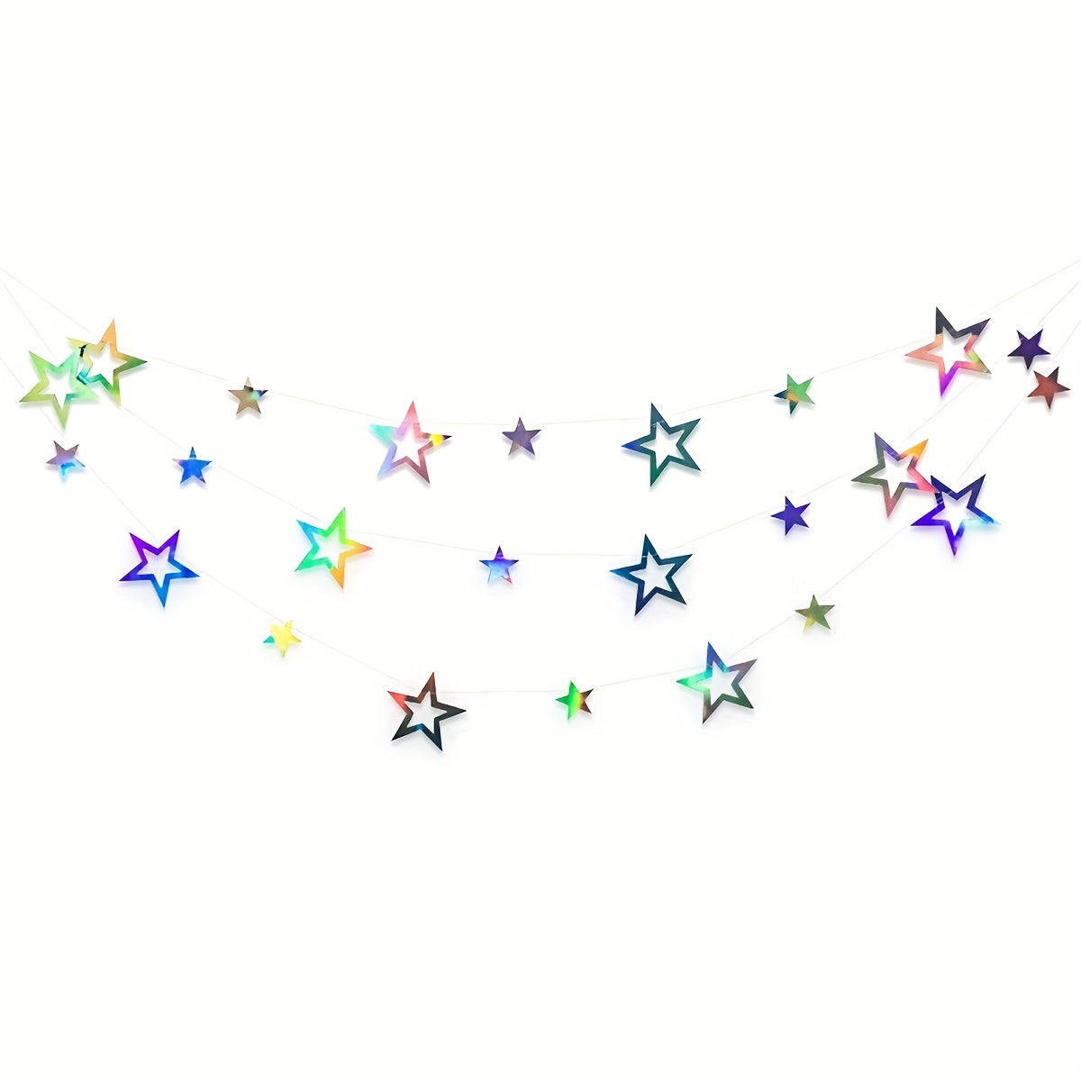 5 Inch Hollow Out Paper Pentagram Flag Banner