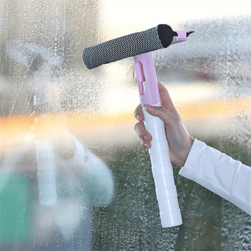 Dual Use Spray Water Scrub Brush - Clean Car Boat Windows